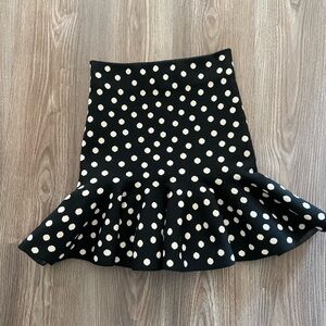 XS Polkadot Knit Mini Skirt in an Excellentt Condition